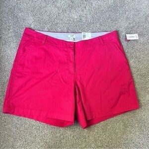 NWT Crown & Ivy women’s Caroline coral sun shorts size 18W